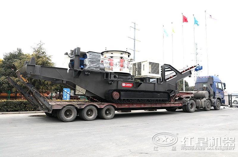 圓錐破履帶移動破碎站，整形效果好，產量高 style=width:720px; 