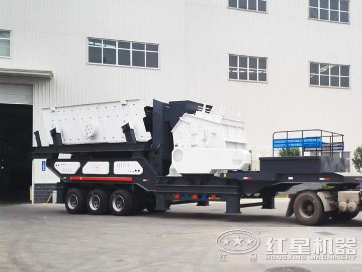 反擊破移動破碎機、二段破碎粒度均勻，產量高